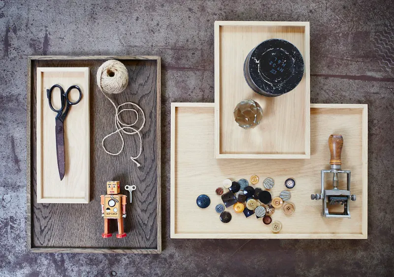 The Oak Men Square Tray - Square 225 , Oak