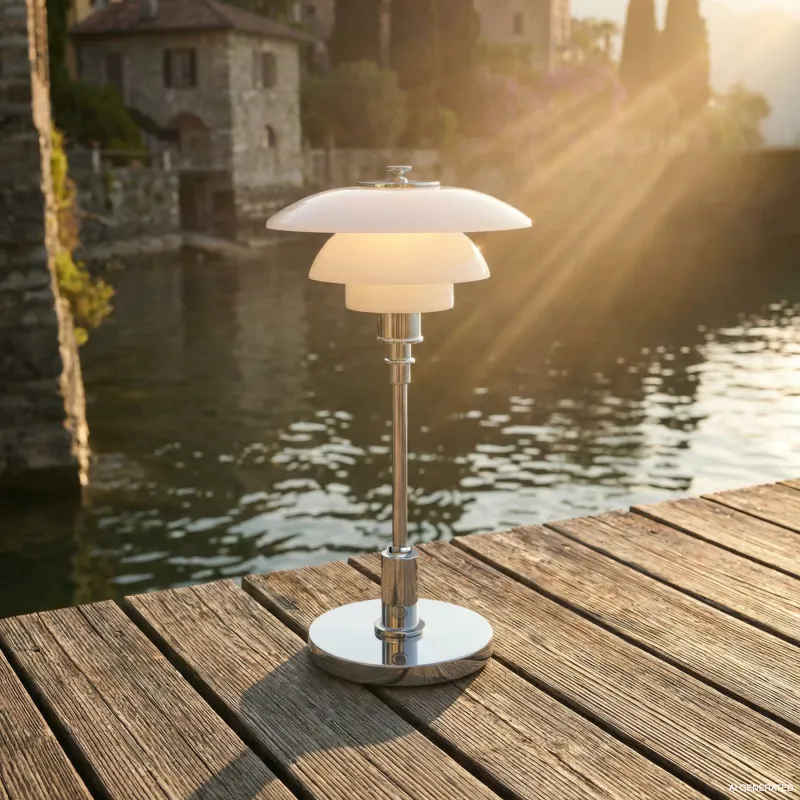 Louis Poulsen PH 1-1 Portabel lampe - High luster chrome pleated