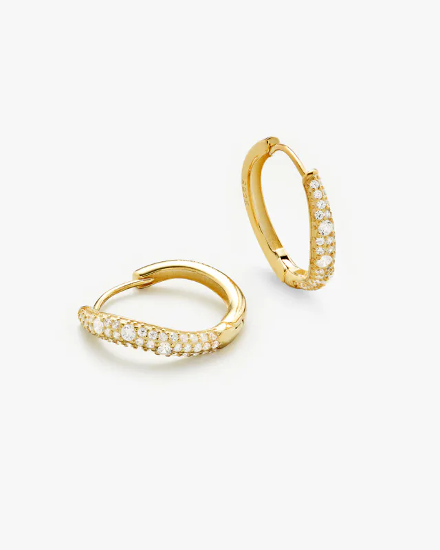 Philippa Studios - Wave Pave Hoops Large Gull