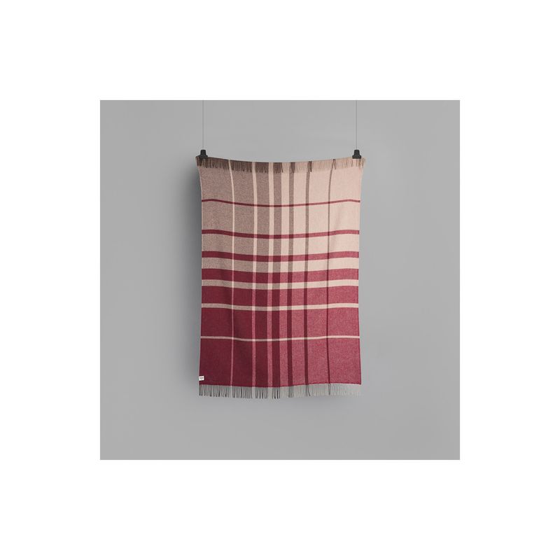 Røros Tweed Filos ullpledd 145x220 cm Burgunder