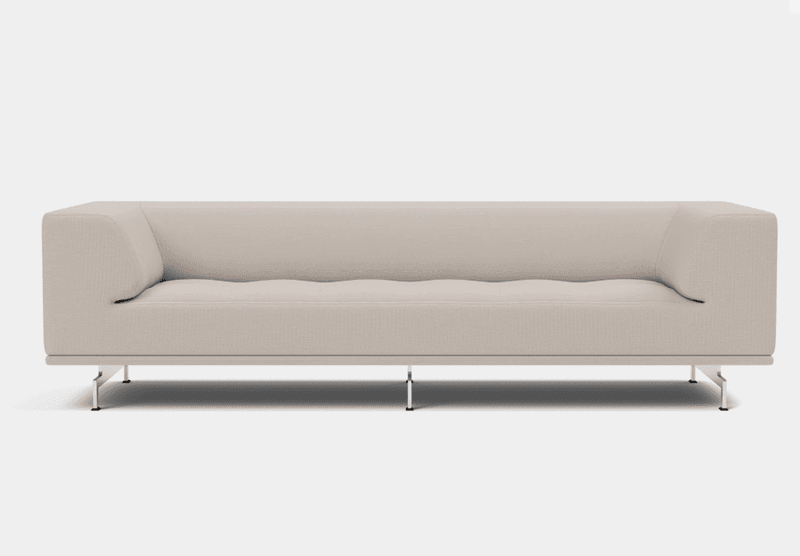 Fredericia Delphi Sofa 240 cm - Steelcut Trio, 213 / Børstet alu