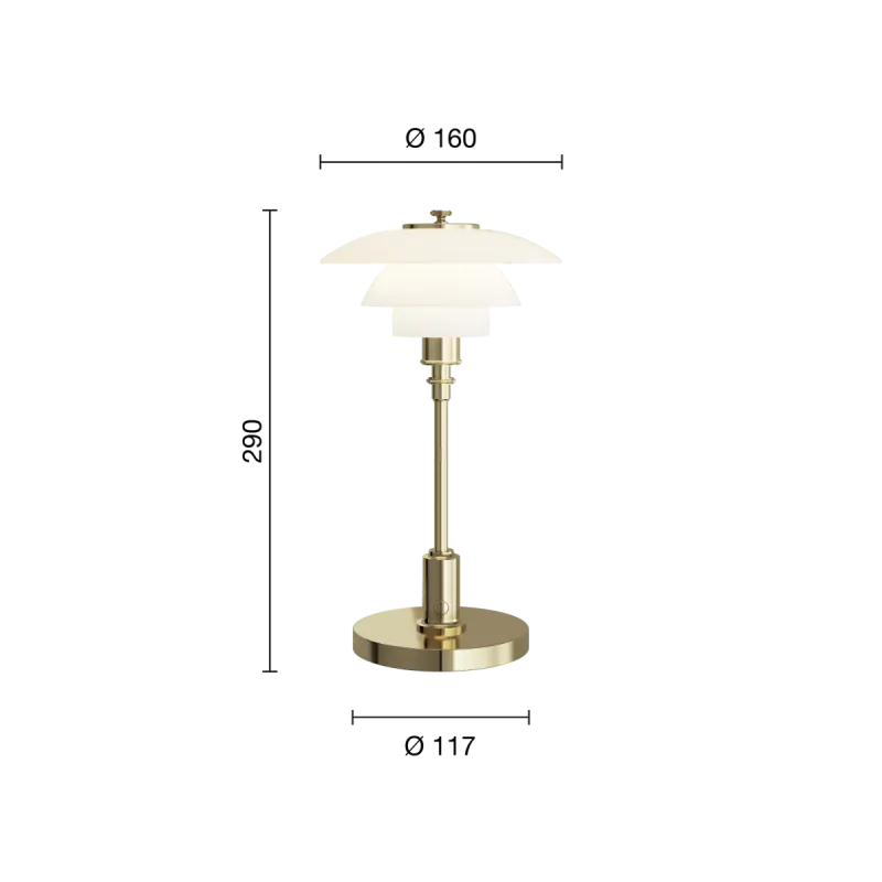 Louis Poulsen PH 1-1 Portabel lampe - Brass metallised