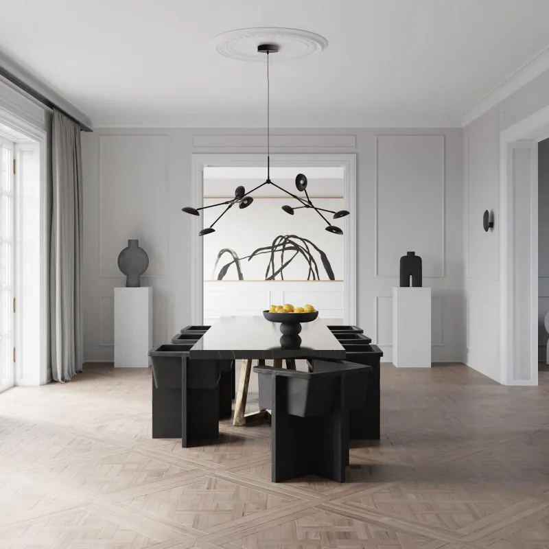 101 Copenhagen Drop Chandelier - Burned Black (5m)