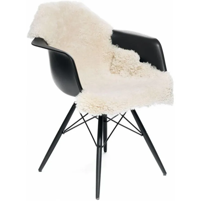 Natures Collection Short-wool Curly Sheepskin  90 cm - Pearl