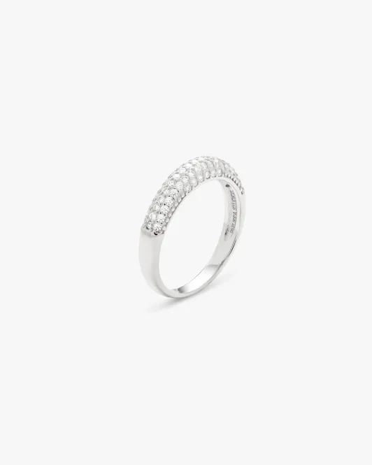 Hovedbilde Philippa Studios - Dome Slim Pave Ring Sølv 48