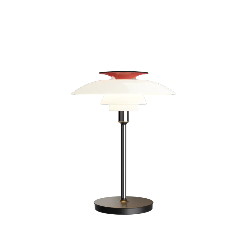 Louis Poulsen PH80 Portabel Lampe - Opal white/high lustre chrome plated
