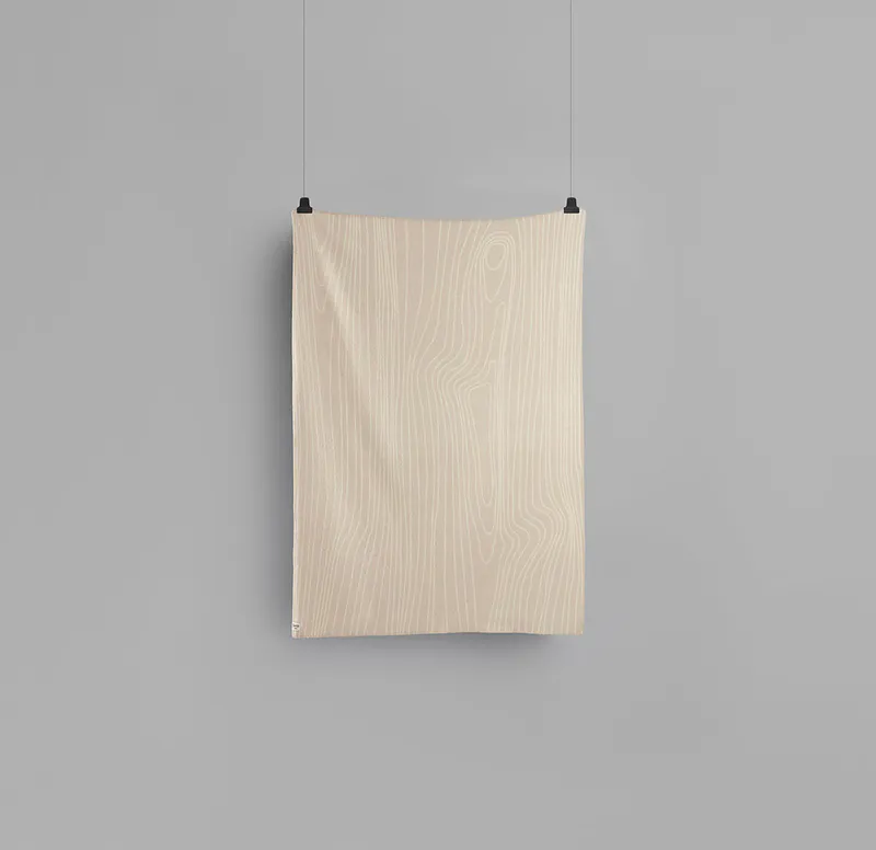 Røros Tweed Skog ullpledd 135x200 cm beige/natural 