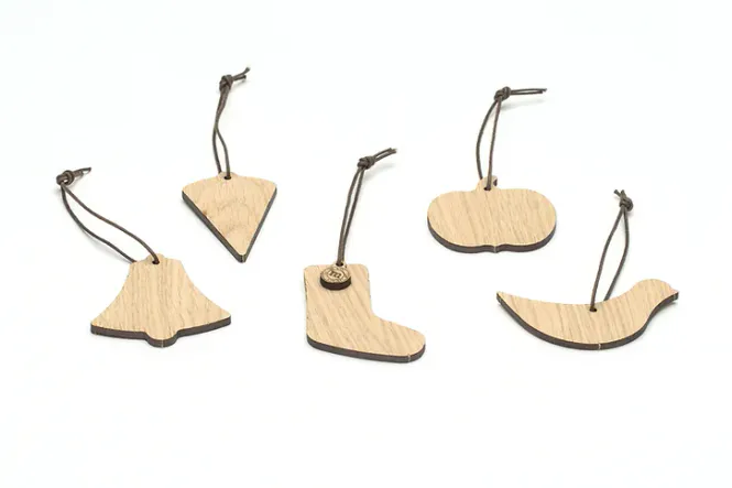 Hovedbilde The Oak Men Juletrepynt, Lys Eik, 5 pk