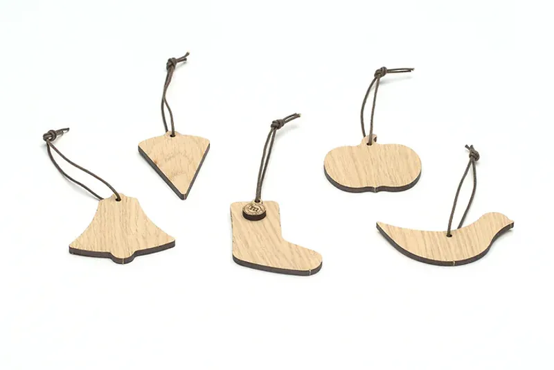 The Oak Men Juletrepynt, Lys Eik, 5 pk