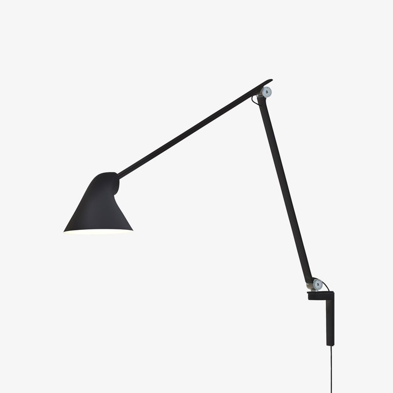 Louis Poulsen NJP vegglampe med lang arm Sort 