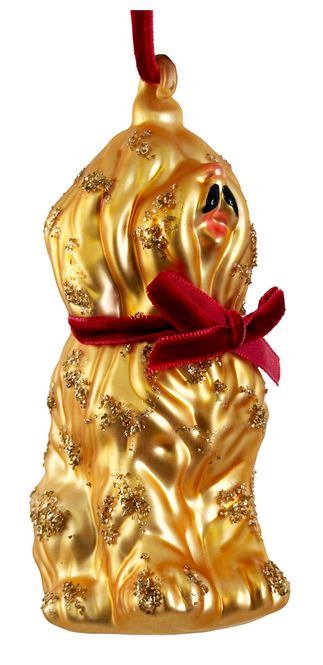Hovedbilde Juleornament 2 pk  – glasshund med rød ...