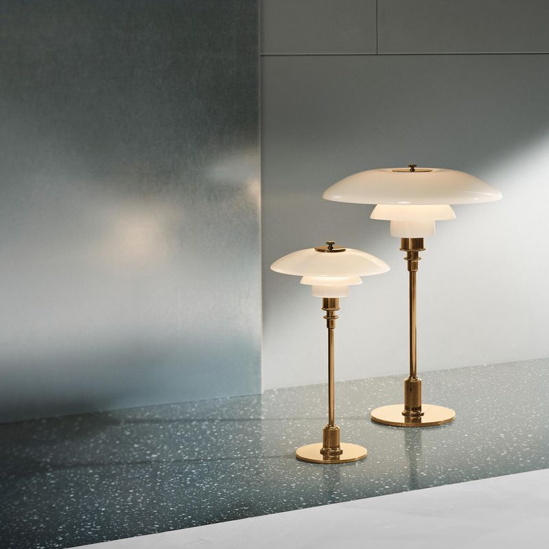 Louis Poulsen PH 2-1 Messing / Opal skjerm