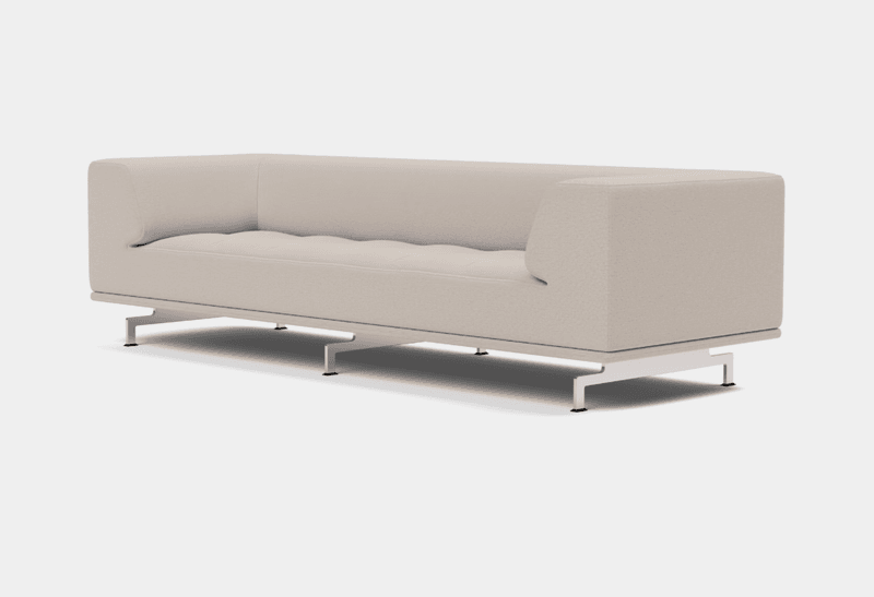 Fredericia Delphi Sofa 240 cm - Steelcut Trio, 213 / Børstet alu