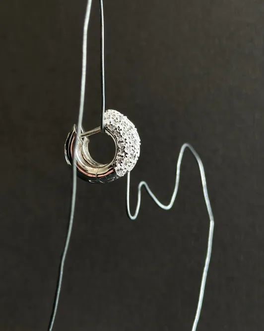 Hovedbilde Philippa Studios Bold Marquise Hoops Small Sølv