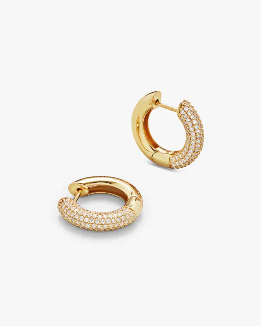 Hovedbilde Philippa Studios Bold Pave Hoops Medium Gull