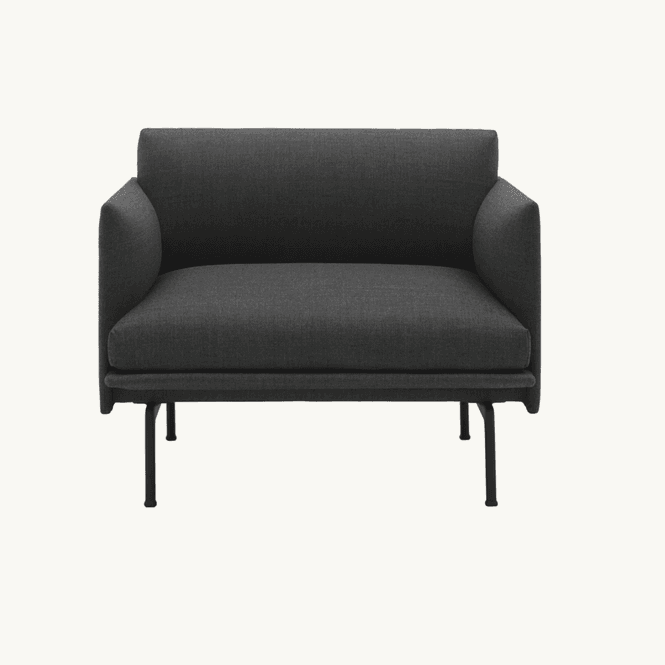 Hovedbilde Muuto Outline Lounge stol Remix 163 sort / Sorte ...