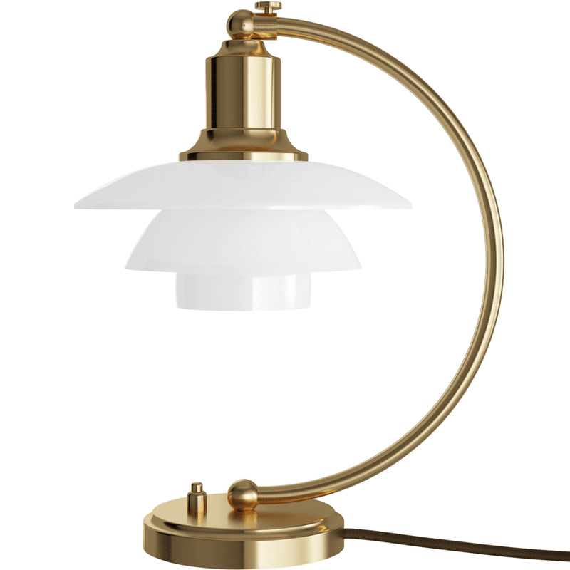 Louis Poulsen PH 2/2 Luna Bordlampe, Messing / Opalglass