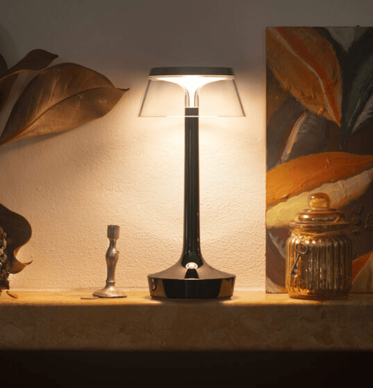 Flos Bon Jour unplugged Black Chrome 