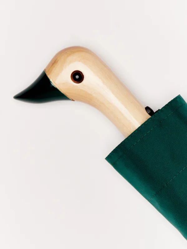 Forest Green Eco-Friendly Compact Duck Umbrella