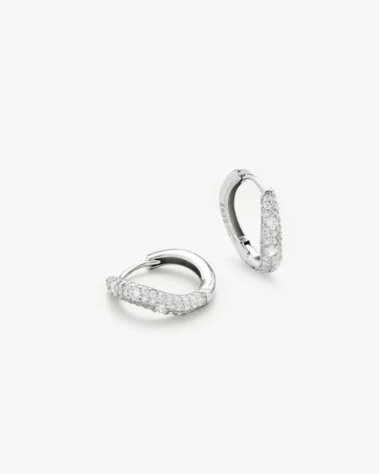 Hovedbilde Philippa Studios - Wave Pave Hoops Medium Sølv