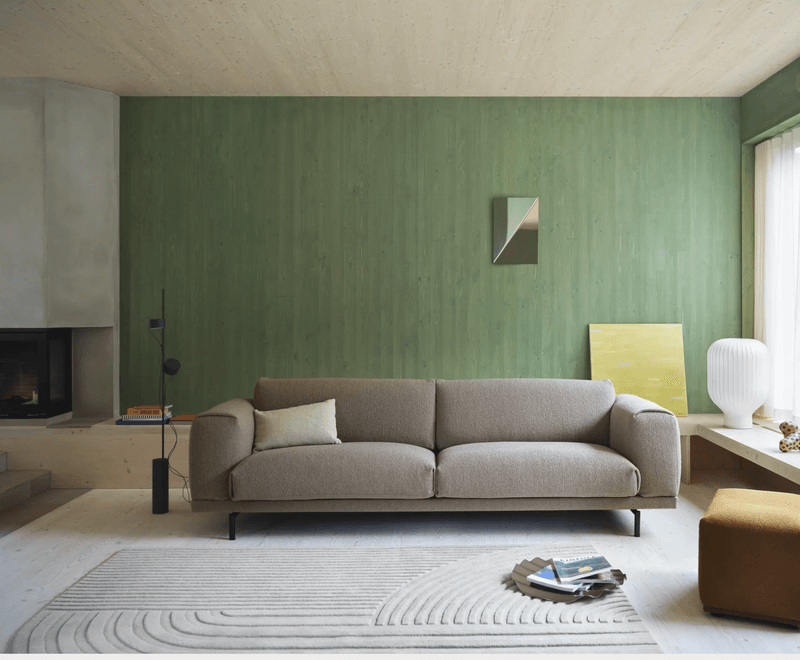 Muuto Rest 3 1/2 Sofa - Hearth 6 / Sorte bein